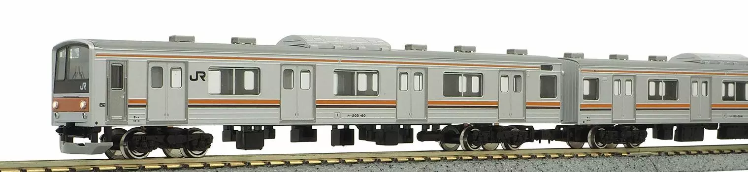 Green Max N Gauge JR205 Series 5000 Musashino Formation Formation Set with Power 30847 Railway Model Train Line/M21 8-Car серый