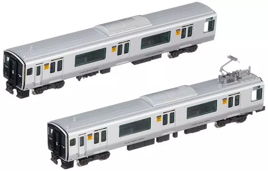 Green Max N Gauge JR Kyushu 817 Series 1500 Yutaka Set 31578 (Fukukita Line) 2-Car (No Power) серебряный