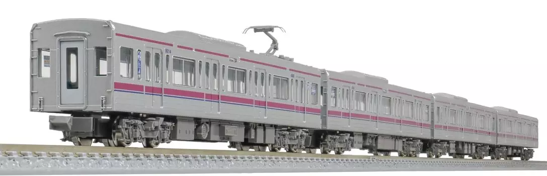 Green Max N gauge Keio 8000 series refurbished car 8014 formation set of intermediate cars for no power 31574 Railway model train large-scale 6-car
