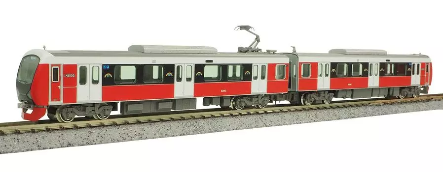 Green Max N Gauge Shizuoka Railway A3000 Passion Red Set with Power 30654 2-Car белый