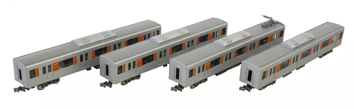 Green Max N gauge Tobu 50000 type with new logo mark intermediate car set for no power 30721 Railway model train 4-car addition,