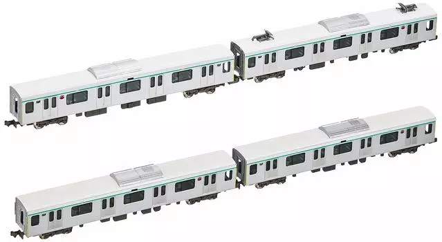 Green Max N Gauge Tokyu 2020 Series Toshi Additional Intermediate Car Set of 4 Cars 30749 Railway Model Train (Denen Line) (No Power)