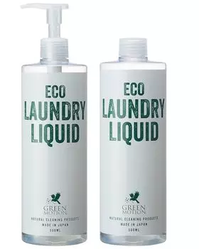GREEN MOTION Eco Laundry Liquid 500 мл Сменный блок [Тело + 500 мл]