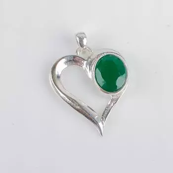 Green Onyx Gemstone 925 Sterling Silver Jewelry Handmade Pendant Birthday Gift CP-5-13
