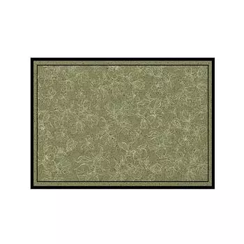 Green Simple Flower Pattern Cushion Carpet For Living Room Kitchen Or Porch Horizontal Silk,40x60cm