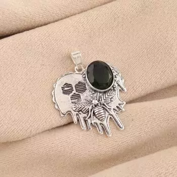 Green Tourmaline Gemstone 925 Sterling Silver Handmade Designer Pendant 1.49 CP-28-6