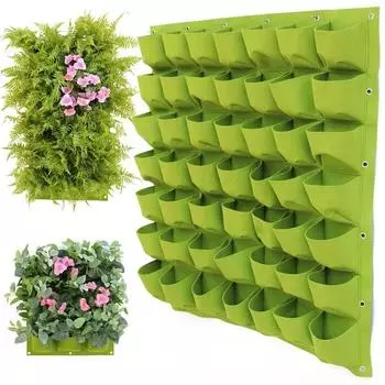 Green Wall Hanging Planting Bags Flower Pot Grow Bag Garden Planter Vertical Suculentas Plant Pot Home Decor Accessories 9
