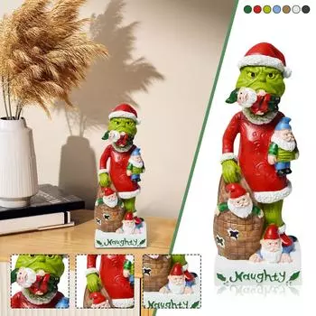 Greench Eating Dwarf Украшения из смолы Ремесла Садоводство Декорации Атмосфера Наряды Принадлежности One Size