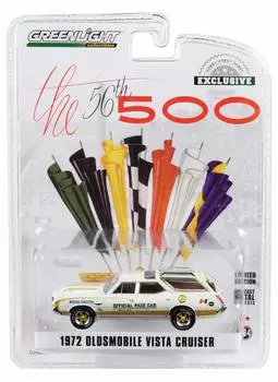 Greenlight 30050 1972 Oldsmobile Vista Cruiser Cream Medical Director 56th Year Indianapolis 500 Mile Race Официальный гоночный автомобиль, литой автомобиль 1/64