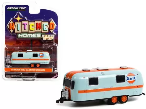 Greenlight Airstream Двухосный Land Yacht Safari Custom 1972 Зеленый Gulf Greenlight Кемпер 1/64 синий