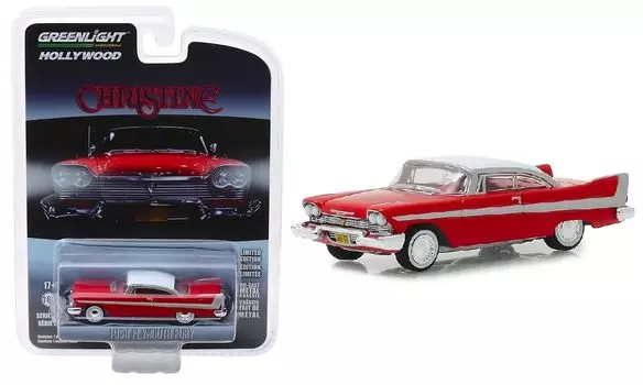 GreenLight Collectibles Christine 1958 Plymouth Fury - 164 (1983) - синий