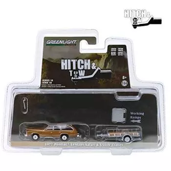 GREENLIGHT HITCH TOW SERIES 18 PONTIAC LEMANS SAFARI UTILITY Greenlight Scale Hitch Tow Series Pontiac Le Mans Utility Trailer 164SCALE & 1977 &