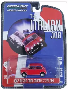 Greenlight Hollywood Series 28 Italian Job 1967 Mini S 1275 MkI Red Scale 44880-B - - - 1/64