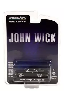 Greenlight Hollywood Series 33 John Wick 1968 Charger 164 - (2014) - R/T 44930-E чёрный