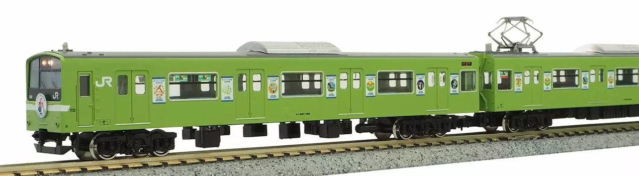Greenmax N gauge JR 201 серия улучшенная, модель электропоезда с памятной оберткой к 70-летию города Яо х открытию всей линии Осакской восточной линии,