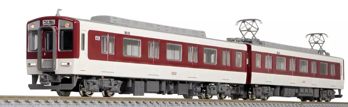 Greenmax N Gauge Kintetsu 1430 Series Osaka Line Set with Power 31946 Railway Model Train 2-Car красный