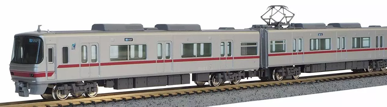 Greenmax N Gauge Meitetsu 5000 Series Bolsterless Bogie Formation Formation Set with Power 30254 Railway Model Train 4-Car