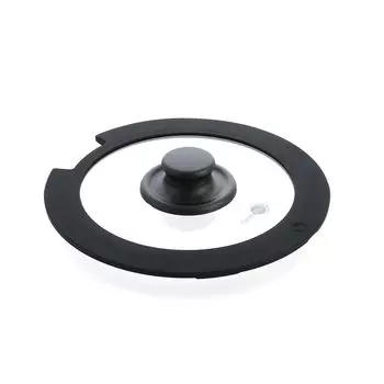 GREENPAN Click Chef Эксклюзивная стеклянная крышка 20 см Единичный предмет Съемная ручка Совместимо с индукционными и газовыми плитами Не содержит вредных веществ БЕЗ ПФАС Легко чистить [Click Chef] чёрный