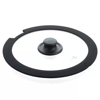 GREENPAN Click Chef Эксклюзивная стеклянная крышка 26 см, однокомпонентная, со съемной ручкой Совместимо с IH Gas Не содержит вредных веществ Не содержит ПФАС Легко удаляются пятна чёрный
