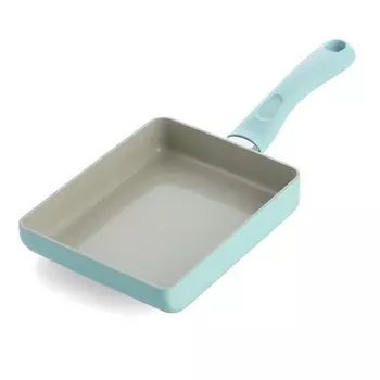 Greenpan Green Chef Омлет IH Керамическое Внутреннее Покрытие и Легкий Без Вреда Земле Мятно-Зеленая Сковорода, Совместимая, Покрытие, Антипригарное Внешнее Покрытие, Легко Моется,
