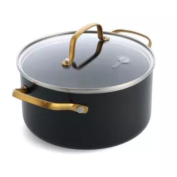 Greenpan GREENPAN studio studio Керамическое покрытие из минералов, не содержащих вредных веществ Кастрюля Кастрюля 20 см Совместима с IH чёрный