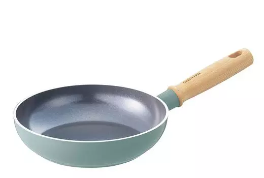 GREENPAN Сковорода 20 см Подходит для индукционных и газовых плит Не содержит вредных веществ ПФАС-безопасное керамическое покрытие Легко чистить Слегка глубокая Ручка из натурального дерева [Mayflower]