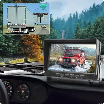 GreenYi 4-канальный автомобильный цифровой видеорегистратор с монитором и беспроводной камерой заднего вида AHD для грузовиков/прицепов/автобусов/домов на колесах/пикапов No SD Card