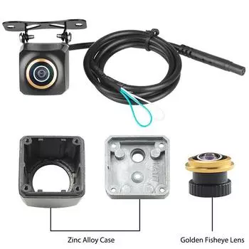 Greenyi 4-контактный MCCD CCD HD 1280x720P 170-градусный золотой объектив Fisheye Starlight ночное видение автомобильная передняя и задняя парковочная камера