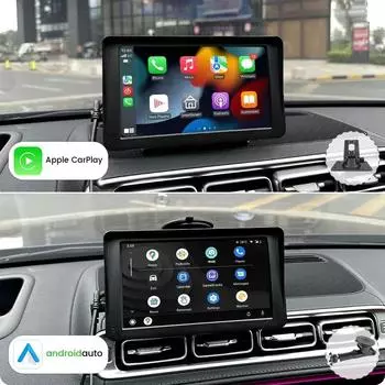 GreenYi 7-дюймовый сенсорный экран WiFi беспроводной Apple Carplay и Android-Auto автомобильный мультимедийный монитор с AHD 1080P камерой заднего вида