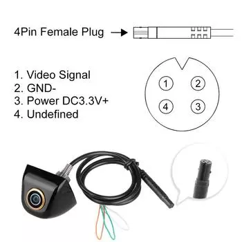 GreenYi AHD CVBS 1280x720P Night Vision Golden Lens Vehicle Reverse Backup Rear View 3 Control Fisheye Camera