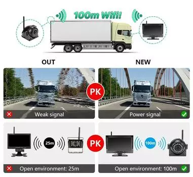 GreenYi беспроводной 10-дюймовый DVR монитор AHD высокой четкости ночное видение обратный резервный рекордер Wifi камера 1080 для автобуса автомобиля грузовика No SD Card