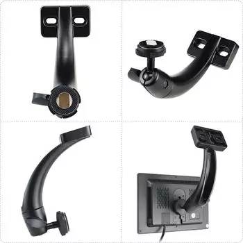 GreenYi Car 360° Fixed Curved Iron Bracket for Car Desktop 7inch 8inch 9inch 10inch Monitor