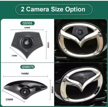 GreenYi CCD AHD 1080P 1000TVL Автомобильный логотип камера переднего вида для Mazda 2 3 5 6 CX4 CX-5 CX-7 CX-8 Atenza (Атез) Крепление логотипа вперед CVBS-720x480P