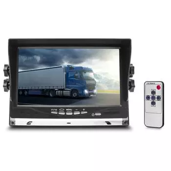 GreenYi DC12~24V автомобиль грузовик автобус 7 дюймов ЖК-монитор автопарковки с кронштейном авиационное соединение 2 видеовхода + камера заднего вида