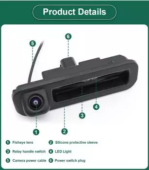 GreenYi Starlight Night Vision Водонепроницаемая AHD 1080P Автомобильная камера заднего вида для ручки багажника Ford Focus 3 MK3 C MAX 2011-2014