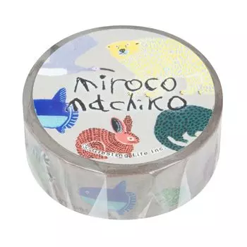GreetingLife Miroko Machiko Greeting Life Masking Tape 15mm Width Endangered Species MRZ-54
