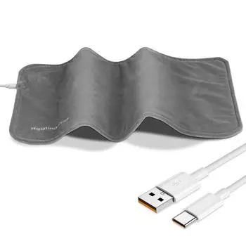 Грелка 12x24 дюйма, электрическая грелка для спины, плеч, шеи, коленей, болей в ногах, судорог и серый