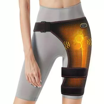 Грелка для бедер, вибрационный массажер для бедер, подогреваемый бандаж для бедер, электрический подогреваемый бандаж для бедер с USB-подключением, электрическая грелка для поясницы/бедер/ягодиц, не беспроводная Vibration massage