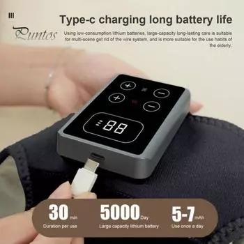 Грелка для колена с вибрацией и подогревом, регулируемый массажер для колена, согревающий бандаж для плеча и локтя, согревающий бандаж для колена при артрите, облегчение боли 1pc