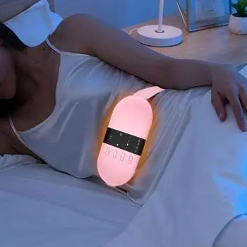 Грелка для менструации с 3 режимами Быстрый нагрев Низкая температура шума Регулируемая менструальная судороги Облегчение боли Нагревательный пояс Массажное устройство розовый