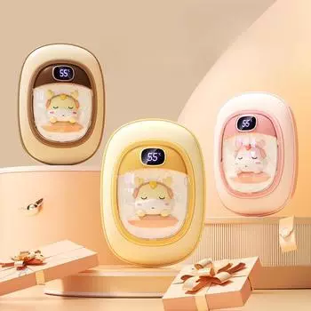 Грелка для рук артефакт перезаряжаемый два в одном мини портативный usb цифровой дисплей мультфильм электрическая грелка зимний подарок