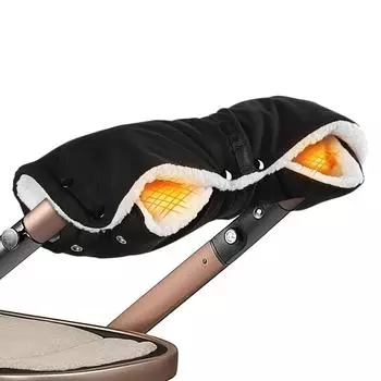 Грелка для рук, коляска, грелка для рук с флисовой подкладкой, муфта для рук для колясок, водонепроницаемая, ветрозащитная, перчатки, коляска, универсальный размер для коляски, багги