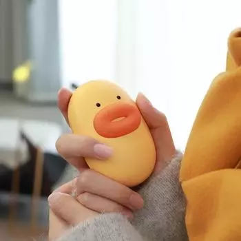 Грелка для рук многофункциональная, быстро нагревающаяся, USB-перезаряжаемая, мультяшная утка, зимняя, портативная жёлтый
