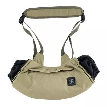 Грелка для рук с подогревом для холодной погоды, USB, регулируемый карман для хранения вещей на молнии, портативный обогреватель для охотников, кемперов, туристических устройств чёрный