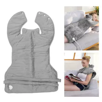 Грелка для шеи и плеч снимает боль в шейном суставе электрическая согревающая шаль для повседневного использования дома серебристо-серого цвета