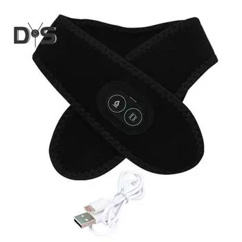 Грелка для шеи с 3 уровнями нагрева, массажная электрическая грелка для шеи для облегчения боли, зарядка через USB, грелка для плеч для снятия скованности шеи, улучшение циркуляции крови чёрный