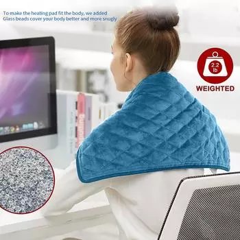 Грелка Грелка Утяжеленная электрическая грелка Электрическое одеяло One Size синий