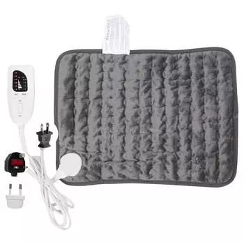 Грелка с 6-ступенчатой регулировкой температуры, темно-серая электрическая подушка с таймером и автоматическим отключением US Plug 110V US Plug 110V