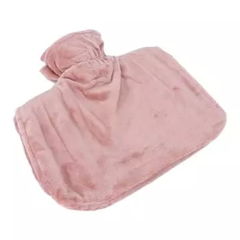 Грелка-сумка большой емкости, съемная, для инъекций воды, с мягким чехлом, серая розовый