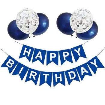 GRESATEK Balloon Birthday Balloon Set HAPPY BIRTHDAY Garland Sparkling Confetti Balloons Decoration Decoration Birthday Party Surprise Celebration